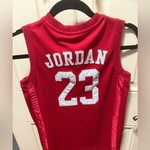 Jordan red basketball jersey boys Medium 10-12